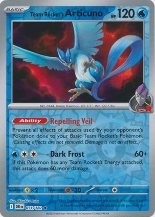 Team Rocket's Articuno 051/182 Destined Rivals