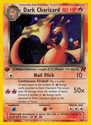 Dark Charizard 4/82 Team Rocket 1st Edition