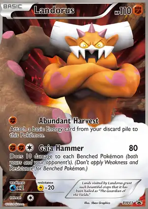 Landorus BW43 Black & White Promos