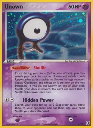 Unown A/28 EX Unseen Forces