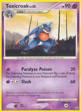 Toxicroak 31/100 Majestic Dawn