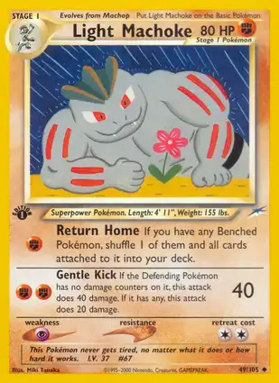 Light Machoke 49/105 Neo Destiny 1st Edition