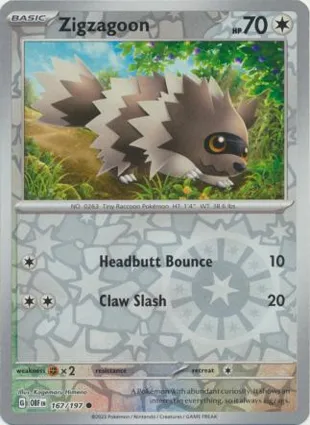 Zigzagoon 167/197 Obsidian Flames
