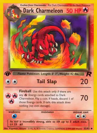 Dark Charmeleon 32/82 Team Rocket 1st Edition