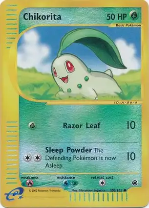 Chikorita 100/165 Expedition Base Set