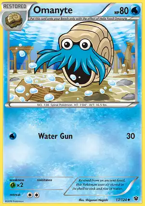 Omanyte 17/124 Fates Collide