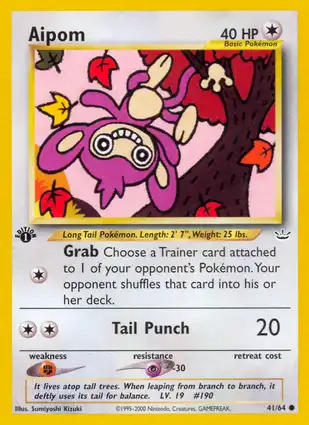 Aipom 41/64 Neo Revelation 1st Edition