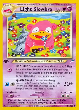 Light Slowbro 51/105 Neo Destiny 1st Edition