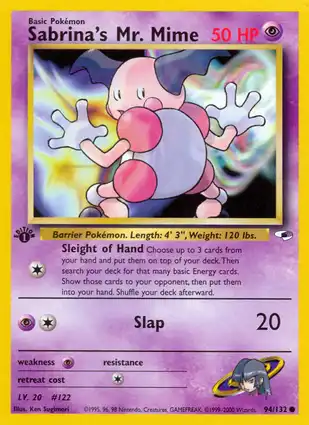 Sabrina's Mr. Mime 94/132 Gym Heroes 1st Edition