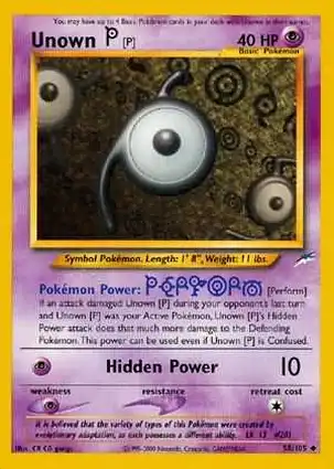 Unown [P] 58/105 Neo Destiny