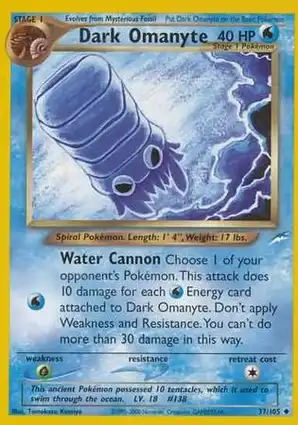 Dark Omanyte 37/105 Neo Destiny