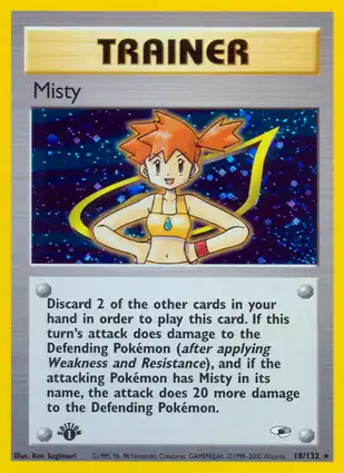 Misty 18/132 Gym Heroes 1st Edition