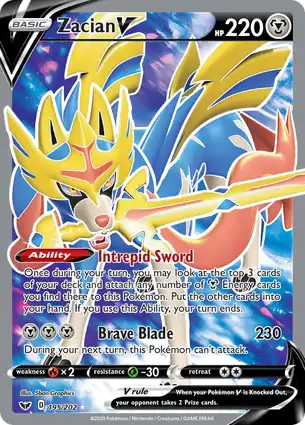 Zacian V 195/202 Sword & Shield