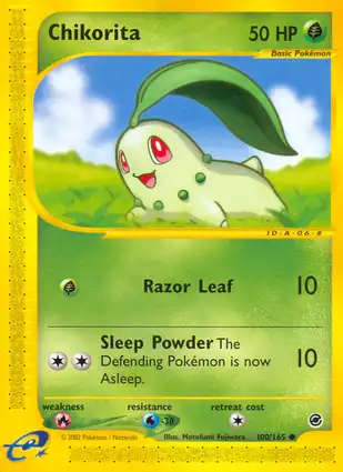 Chikorita 100/165 Expedition Base Set