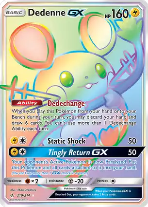 Dedenne-GX 219/214 Unbroken Bonds