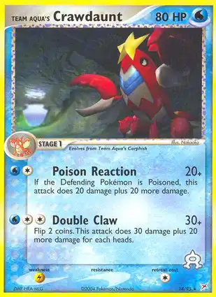 Team Aqua's Crawdaunt 14/95 EX Team Magma vs Team Aqua