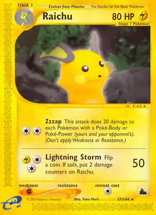Raichu 27/144 Skyridge