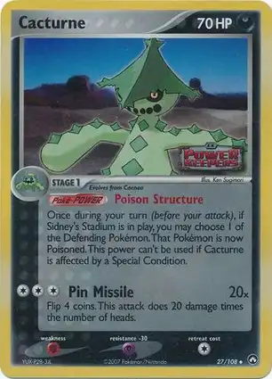 Cacturne 27/108 EX Power Keepers