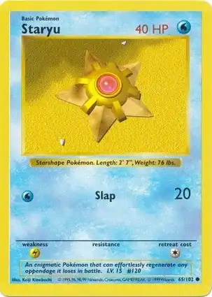 Staryu 65/102 Base Set Shadowless