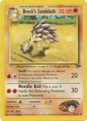 Brock's Sandslash 36/132 Gym Challenge
