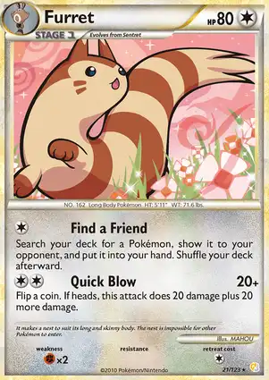 Furret 21/123 HeartGold & SoulSilver