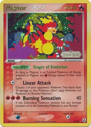 Magmar 21/92 EX Legend Maker