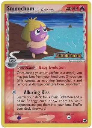 Smoochum 64/101 EX Dragon Frontiers