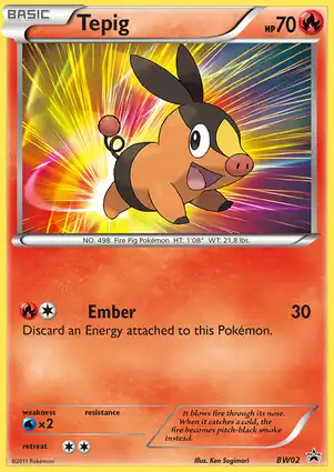 Tepig BW02 Black & White Promos