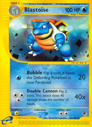 Blastoise 36/165 Expedition Base Set