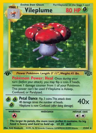 Vileplume 15/64 Jungle 1st Edition