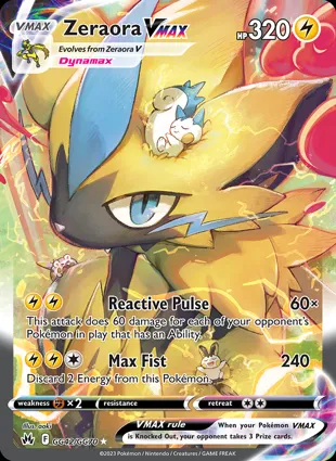 Zeraora VMAX GG42/GG70 Crown Zenith