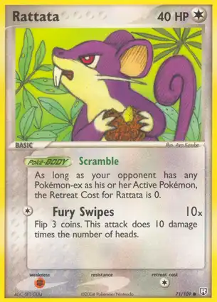 Rattata 71/109 EX Team Rocket Returns