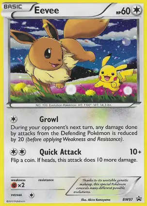 Eevee BW97 Black & White Promos