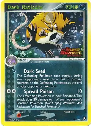 Dark Raticate 17/109 EX Team Rocket Returns