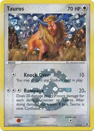Tauros 16/112 EX FireRed & LeafGreen