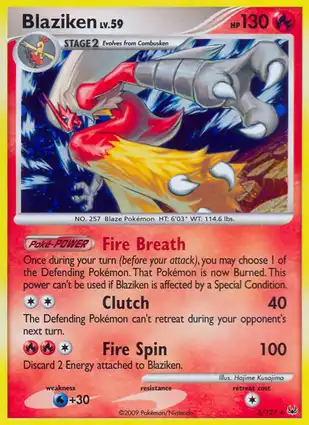 Blaziken 3/127 Platinum
