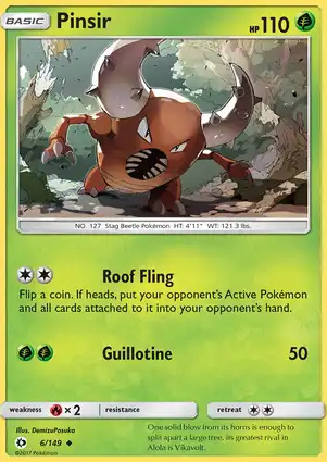 Pinsir 6/149 Sun & Moon