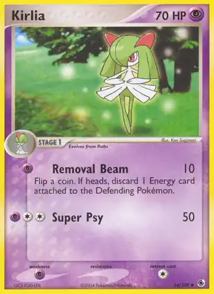 Kirlia 34/109 EX Ruby & Sapphire