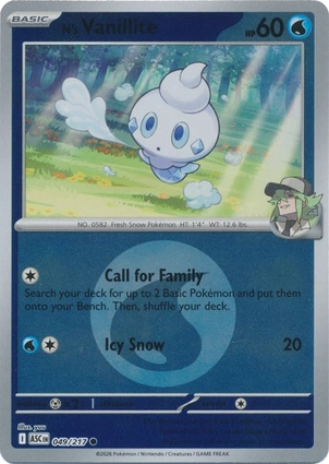 N's Vanillite 049/217 Ascended Heroes