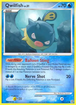 Qwilfish 101/132 Secret Wonders