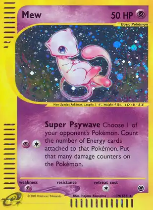 Mew 19/165 Expedition Base Set