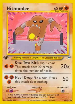 Hitmonlee 42/105 Neo Destiny 1st Edition