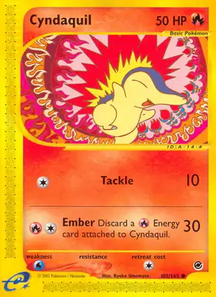 Cyndaquil 105/165 Expedition Base Set