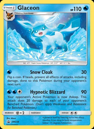 Glaceon SM238 Sun & Moon Promos