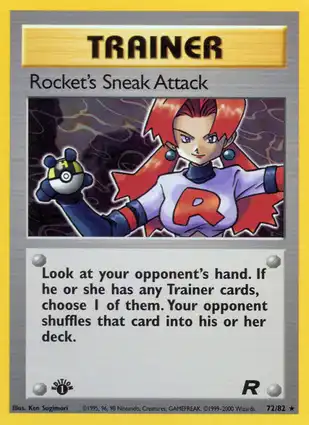 Rocket's Sneak Attack 72/82 Team Rocket 1st Edition