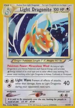 Light Dragonite 14/105 Neo Destiny