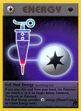 Full Heal Energy 81/82 Team Rocket 1st Edition