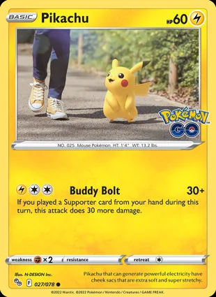 Pikachu 027/078 Pokémon GO
