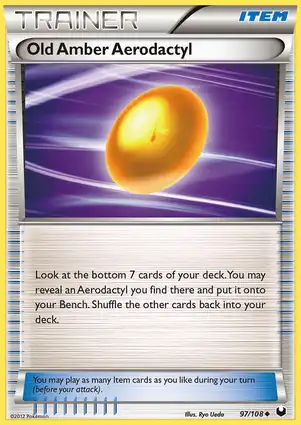 Old Amber Aerodactyl 97/108 Dark Explorers