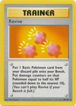 Revive 89/102 Base Set Shadowless